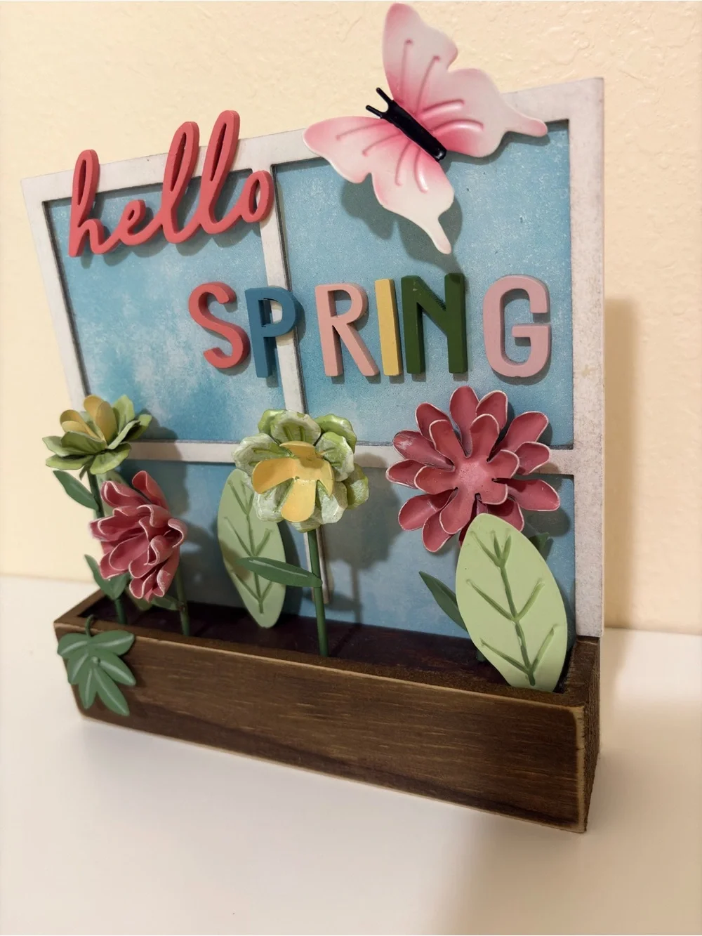Celebrate Easter Together Hello Spring Flowers Butterfly Easter Table Decor